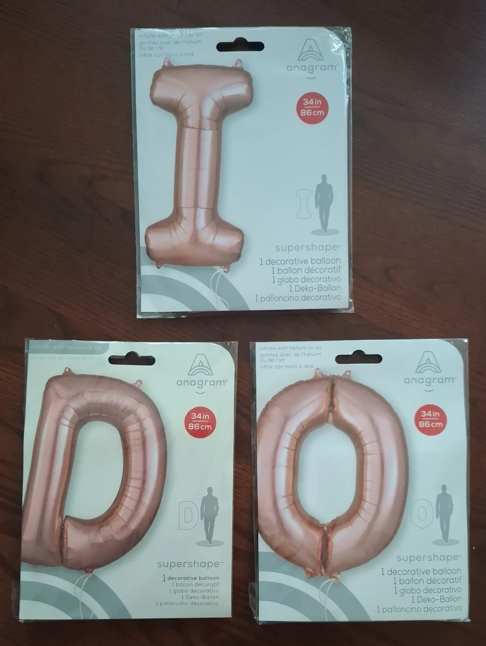 NWT Anagram Decorative Helium Balloons